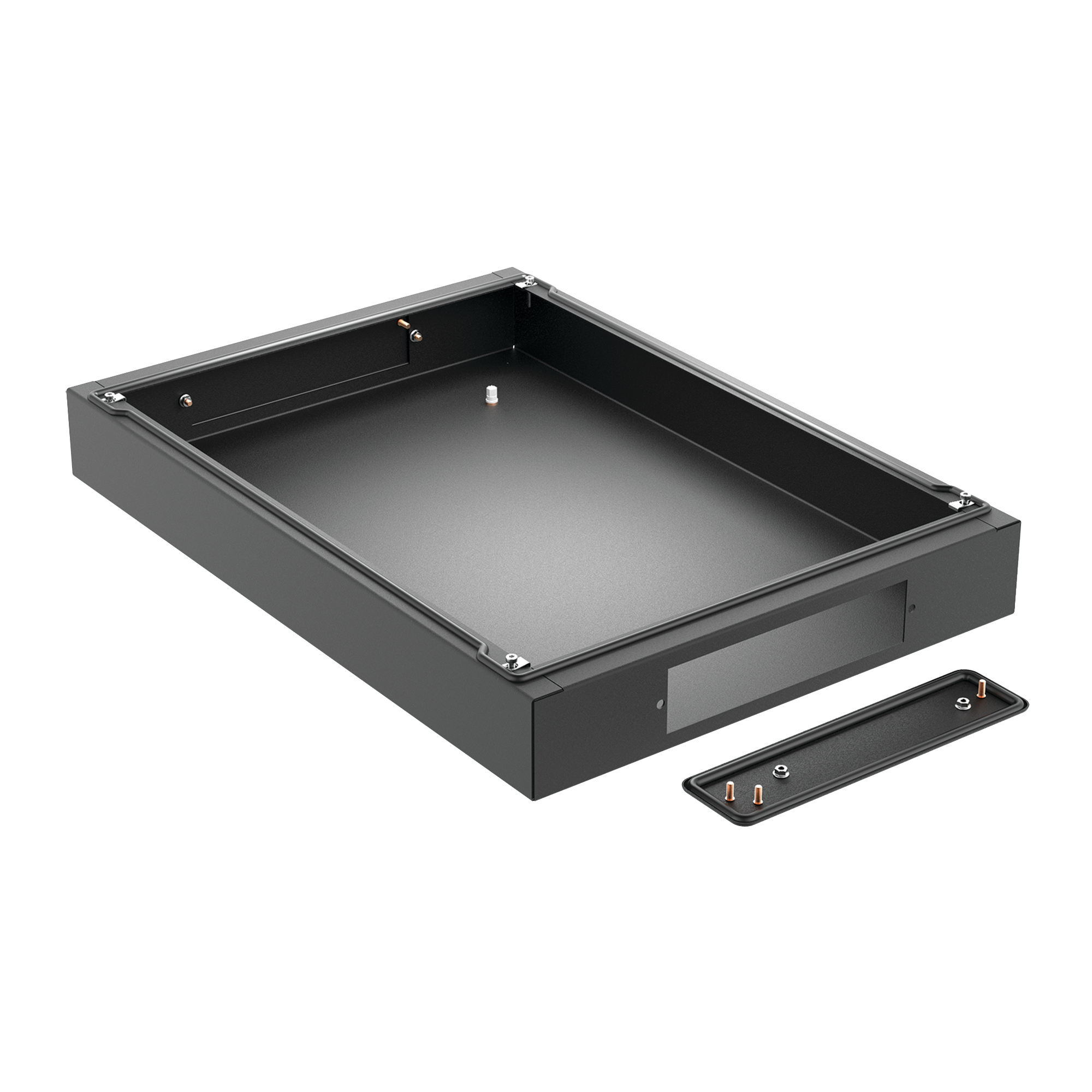 Product image for Plinth base fully-sealed painted black 600x500mm