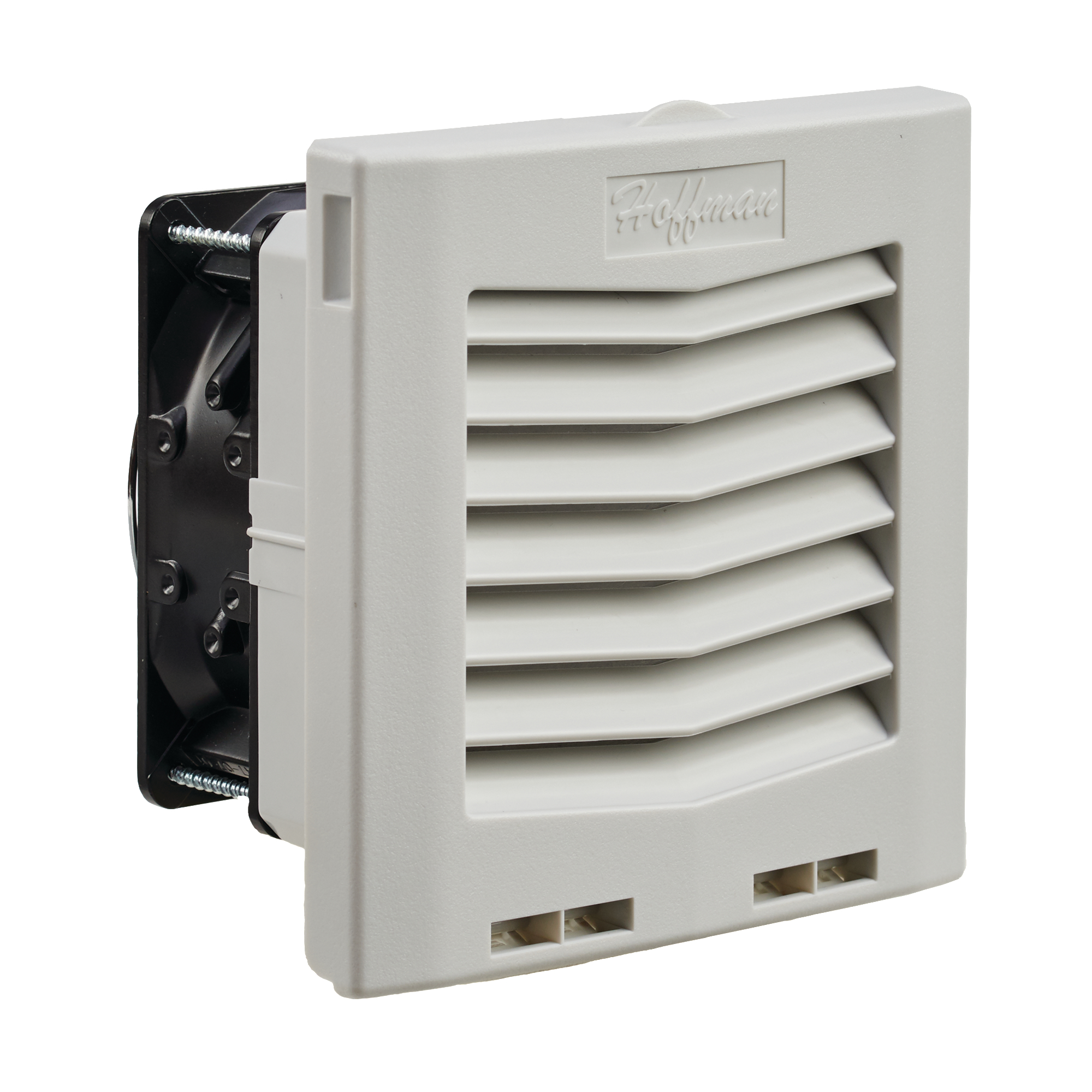 Product image for Fan filter side mnt light grey 39CFM 115vac 20w