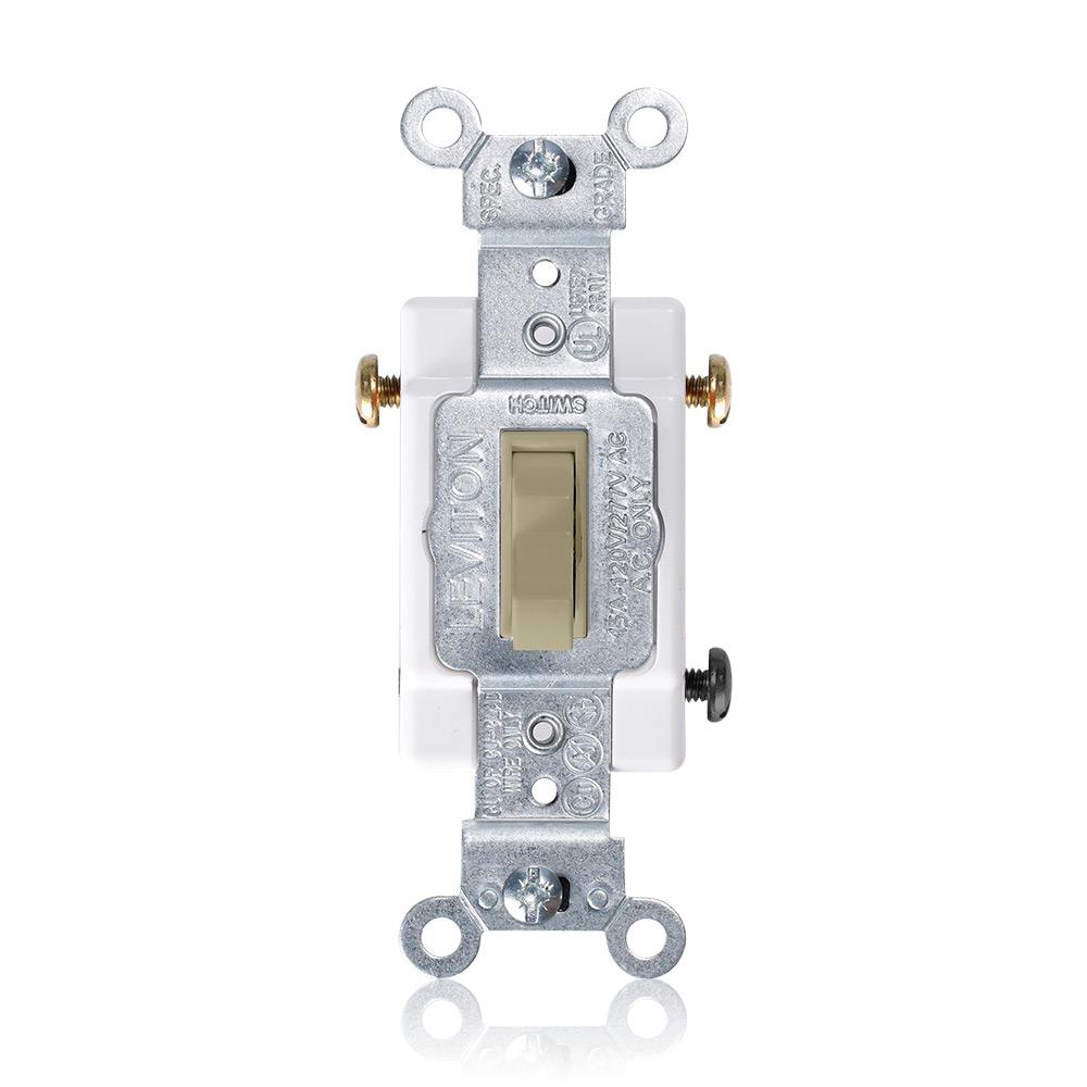 Product image for Switch toggle commercial 3way 120/277V 15A ivory