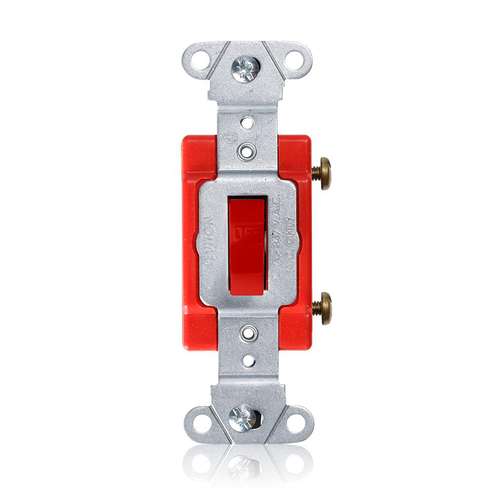 Product image for Switch toggle industrial 1P 347V 20A red