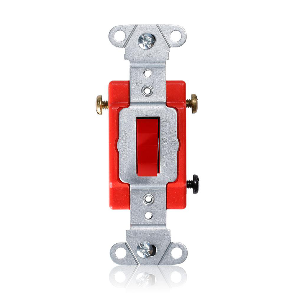 Product image for Switch toggle industrial 3way 347V 20A red