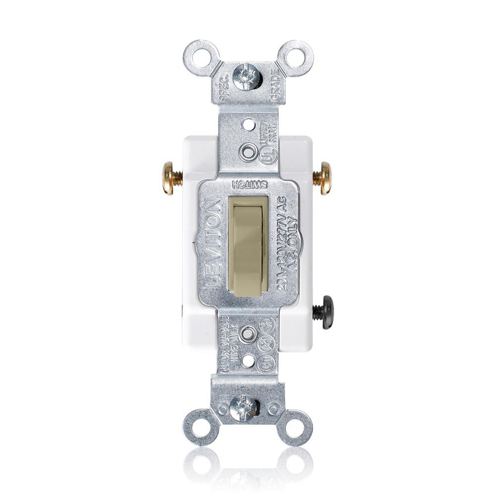 Product image for Switch toggle commercial 3way 120/277V 20A ivory