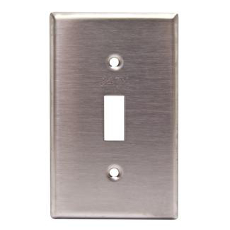 Product image for Wallplate toggle switch 1-gang standard ss