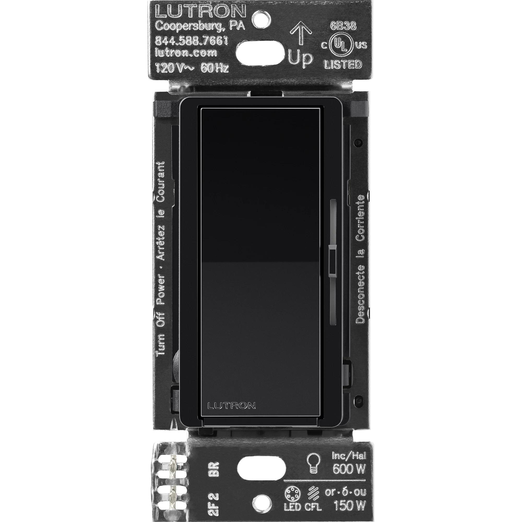 Product image for LUTRON DVRF-6L-BL SWITCH CASETA DIVA SMART DIMMER BLACK