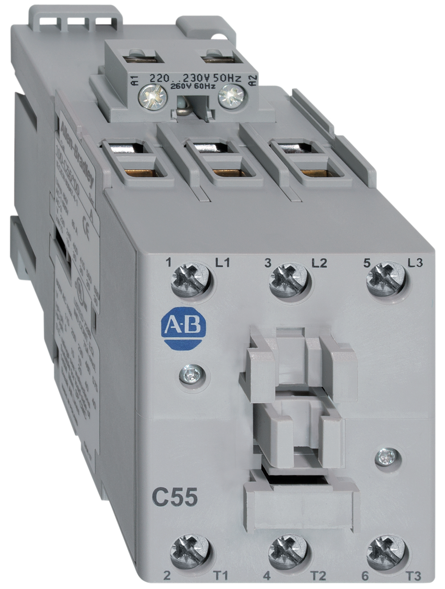 Product image for Contactor IEC 3-pole 55A 120V