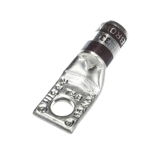 Product image for Lug 1hole std barl cu brn 2AWG 4/4in Color-Keyed
