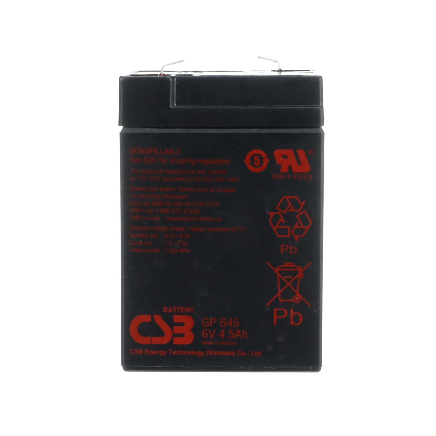 Product image for Battery replacement lead calcium 6V 4Ah