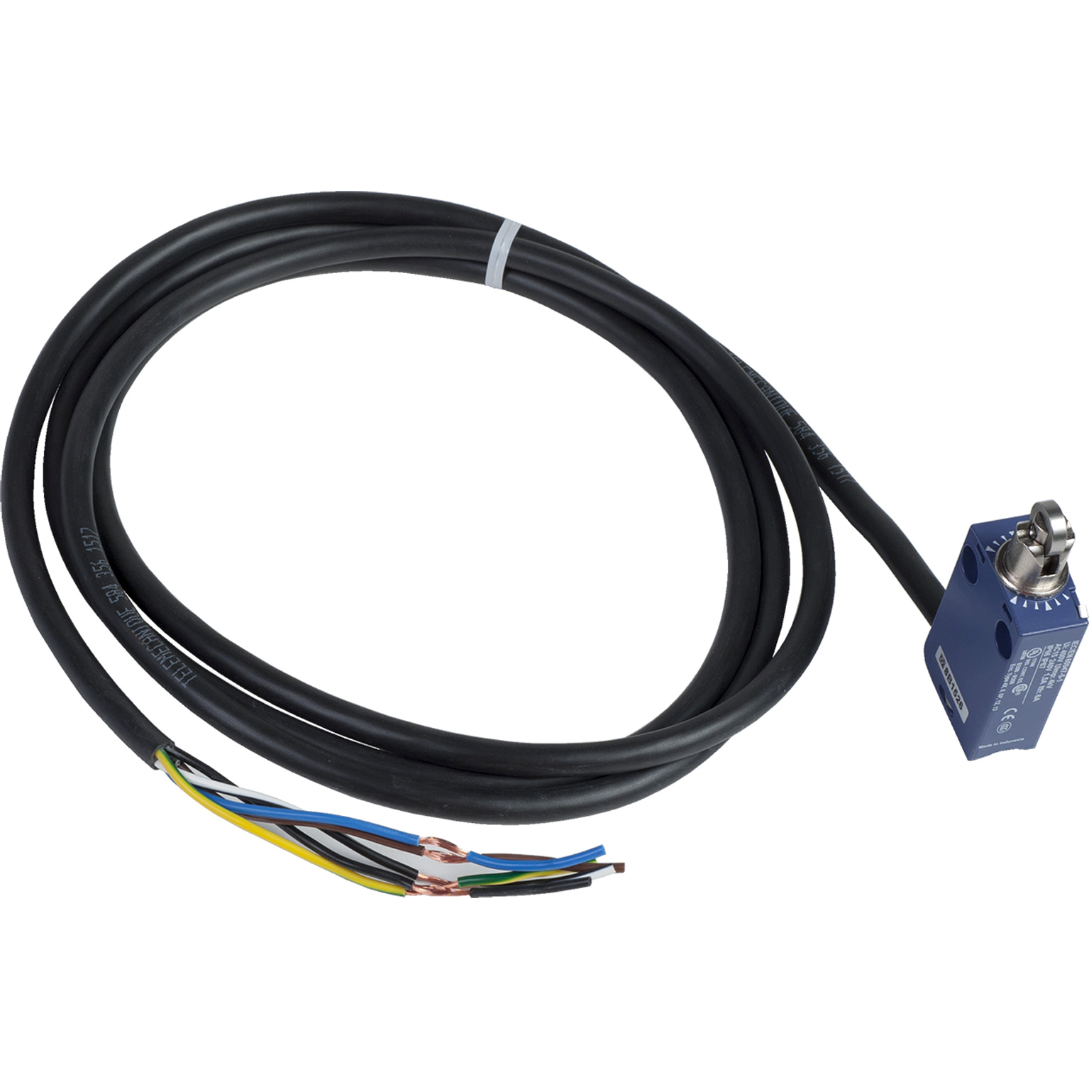 Product image for LIMIT SWITCH, XC STANDARD, XCMD, STEEL ROLLER PLUNGER, 1NC+1 NO, SNAP, 2 M