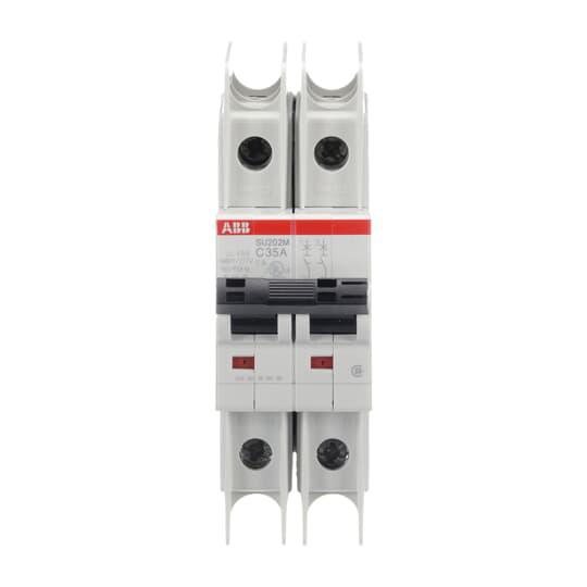 Product image for ABB SU202M-C35 BREAKER DIN RAIL MOUNT 35A 2 POLE
