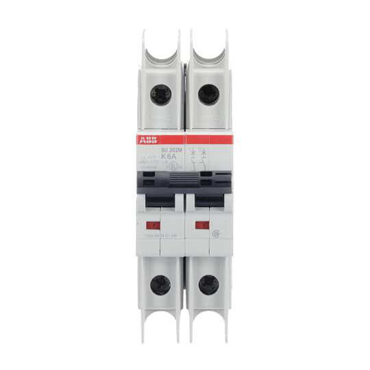 Product image for ABB SU202M-K6 BREAKER CIRCUIT MINIATURE 6A 2P 10KA TRIP CURVE K 277V/ 480VAC