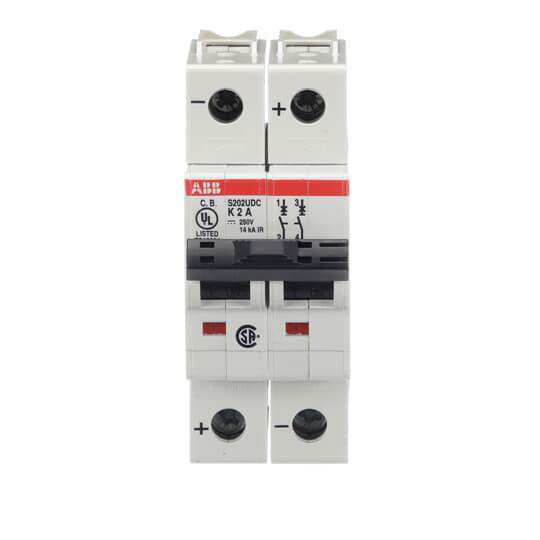 Product image for S200UDC MCB 2P K 2A 60 VDC BCPD