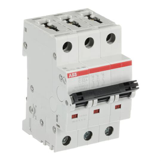 Product image for ABB ST203M-C32 BREAKER MCB ST200M 3P C CURVE 32A UL1077