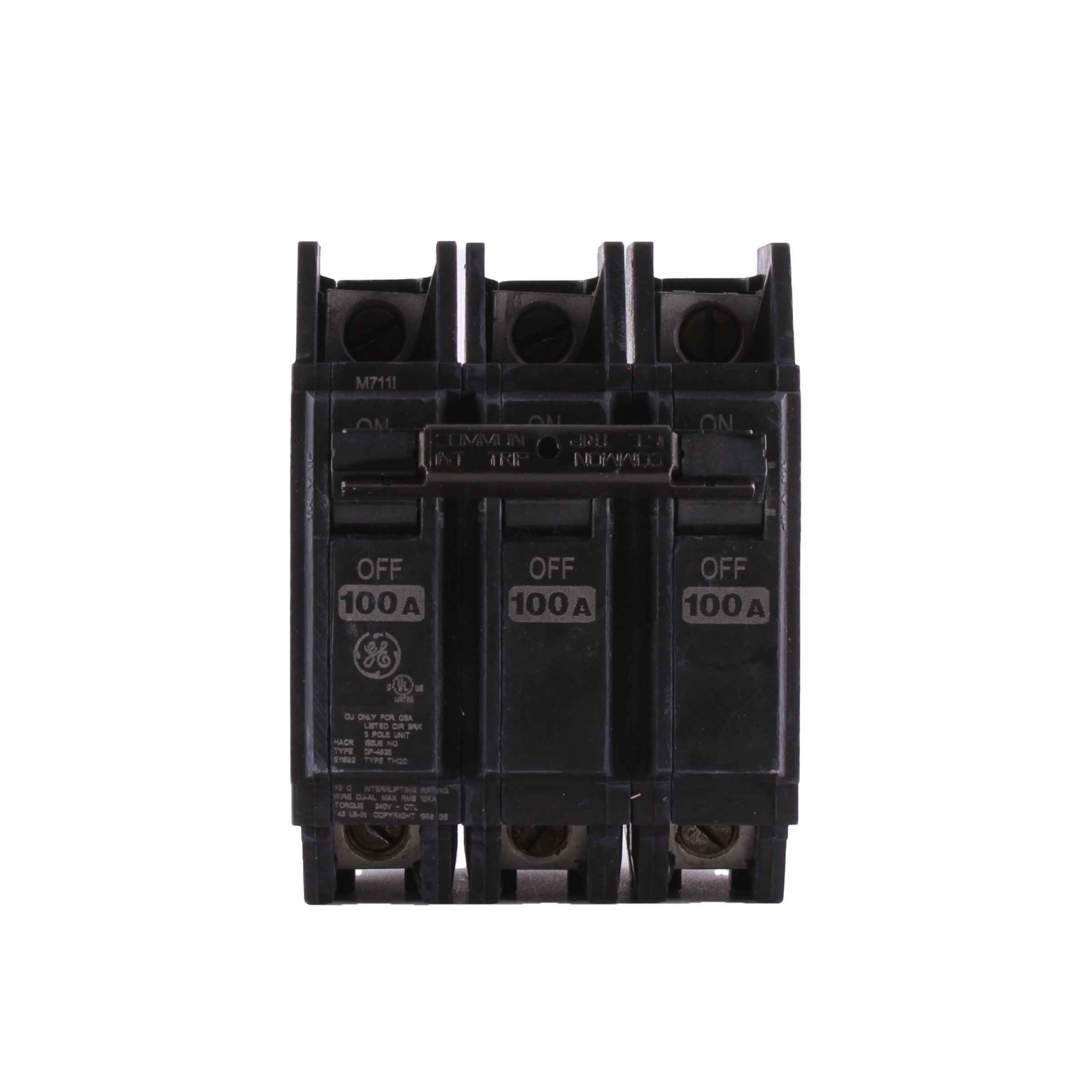 Product image for Circuit breaker lug 3-pole 10kAIC 100A 240VAC