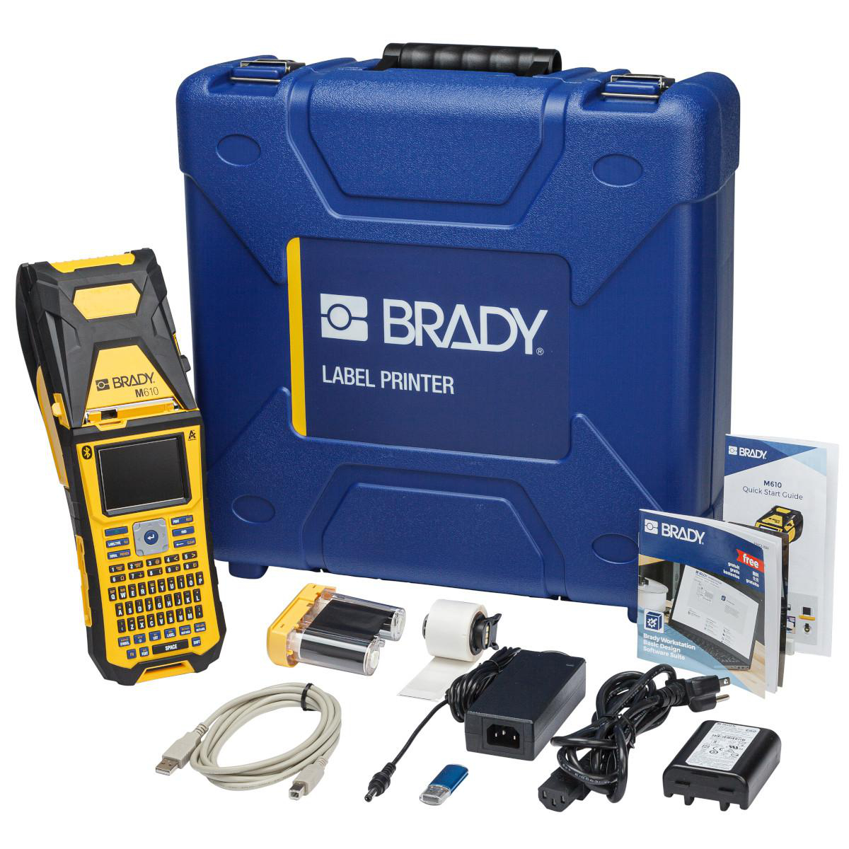 BRADY M610-B-KIT PRINTER KIT M610 BLUETOOTH HANDHELD WITH HARD CASE