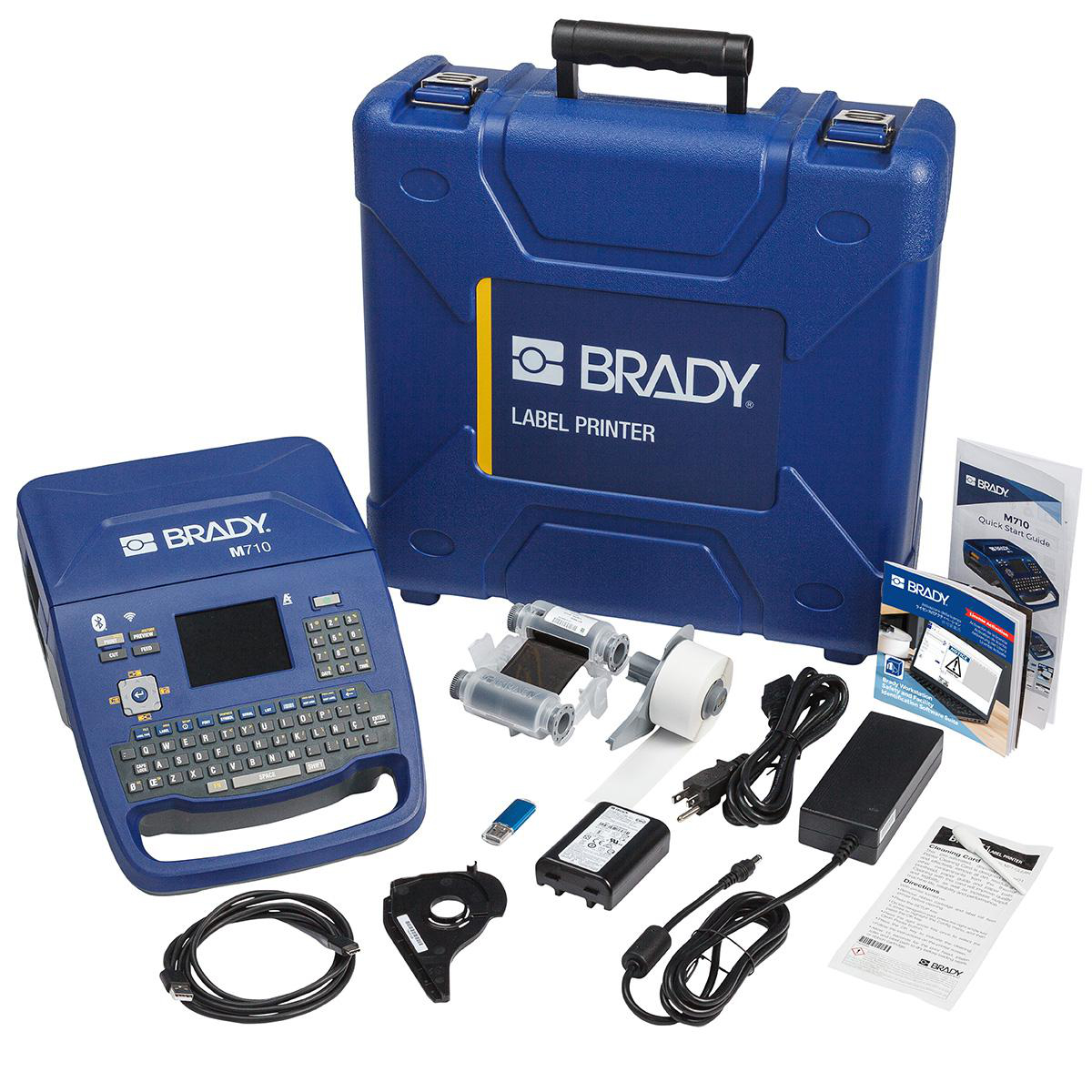 Product image for BRADY M710-WB-SFID PRINTER BLUETOOTH & WI-FI PORTABLE LABEL PRINTER WITH WORKSTATION SAFETY & FACILITY ID SOFTWARE AND HARD CASE