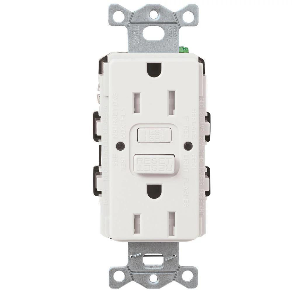Product image for CA 15A GFCI SELF TESTING RECEPTACLE WH