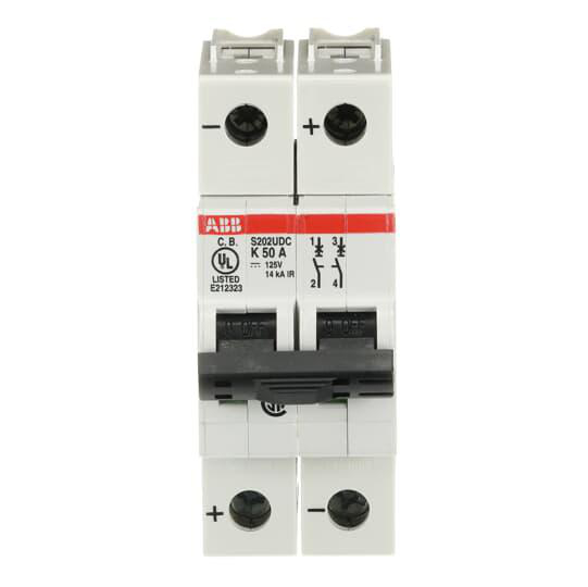 Product image for S200UDC MCB 2P K 50A 60 VDC BCPD