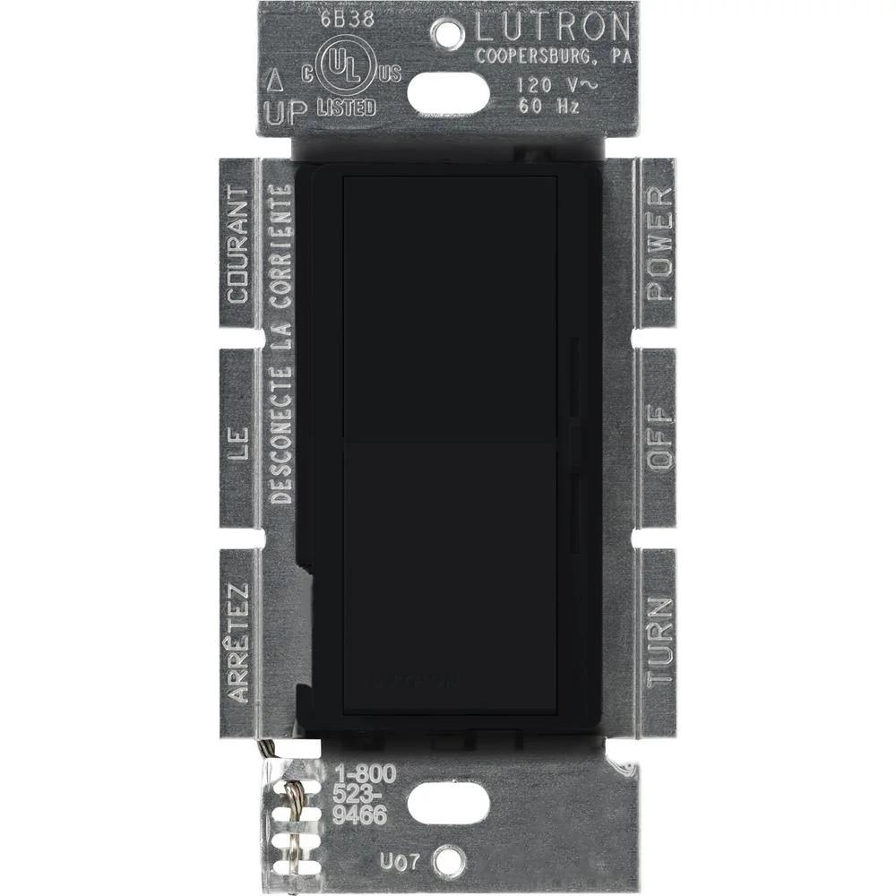 Product image for LUTRON DVFSQ-F-BL-CSA DIMMER DIVA FAN SPEED CONTROL BLACK