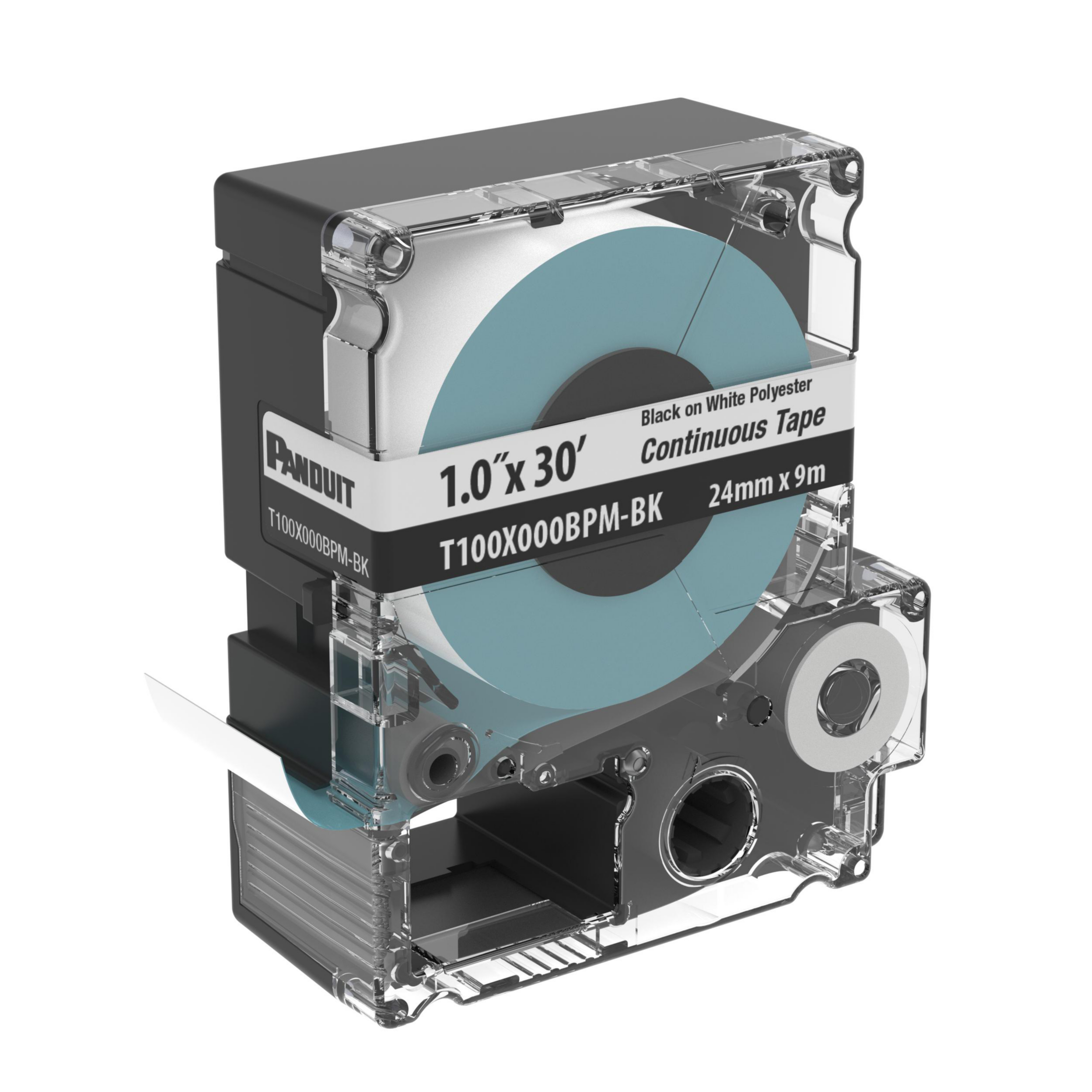 Product image for PXE Cassette, Continuous Tape, Polyester, 1" W x 30' L, BL/WH