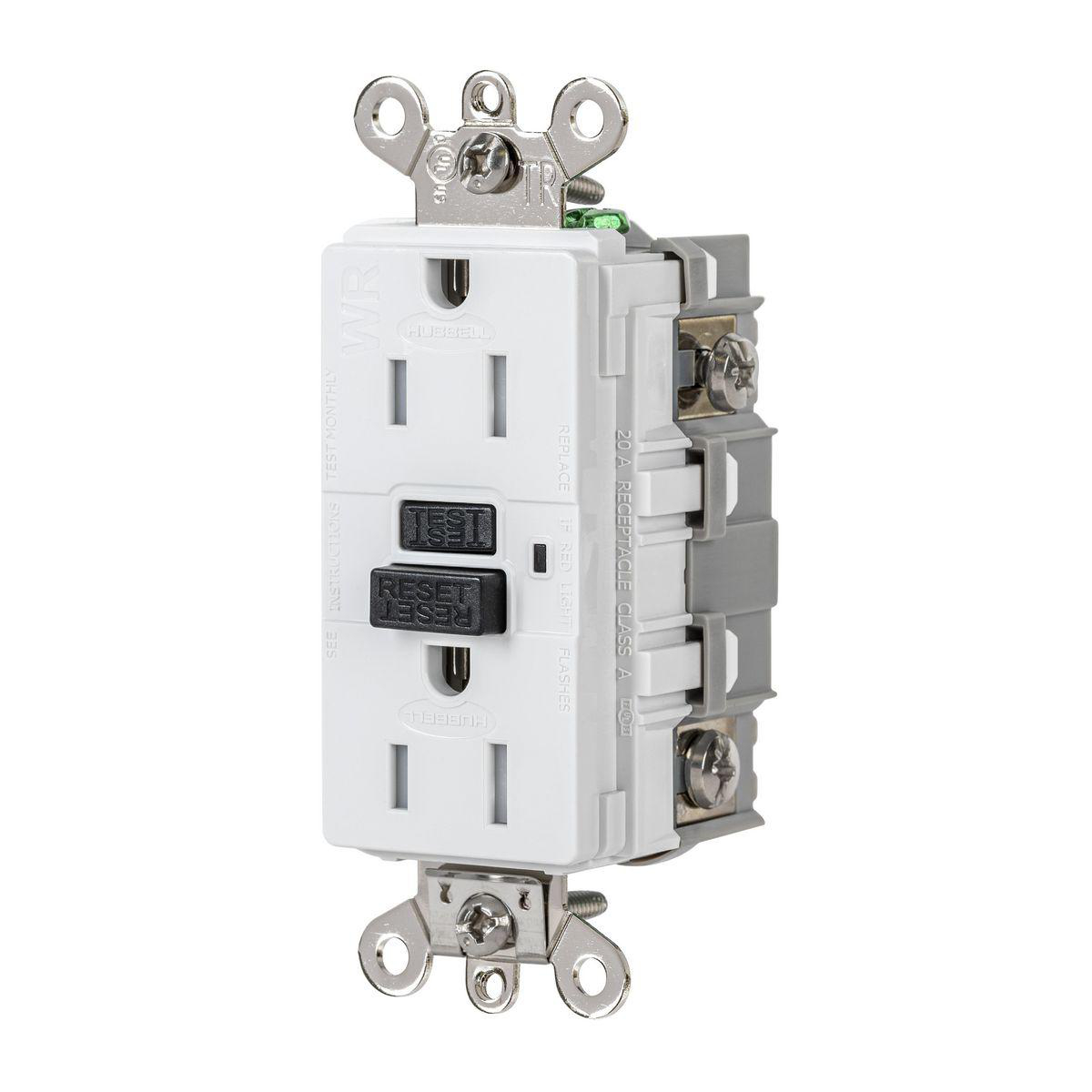 Product image for 15A 125VAC INDUSTRIAL TRWR GFR WHITE