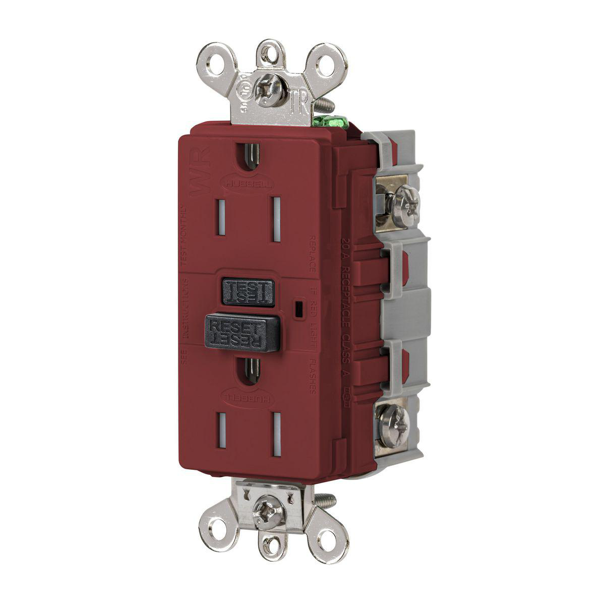 Product image for 15A 125VAC INDUSTRIAL TRWR GFR RED