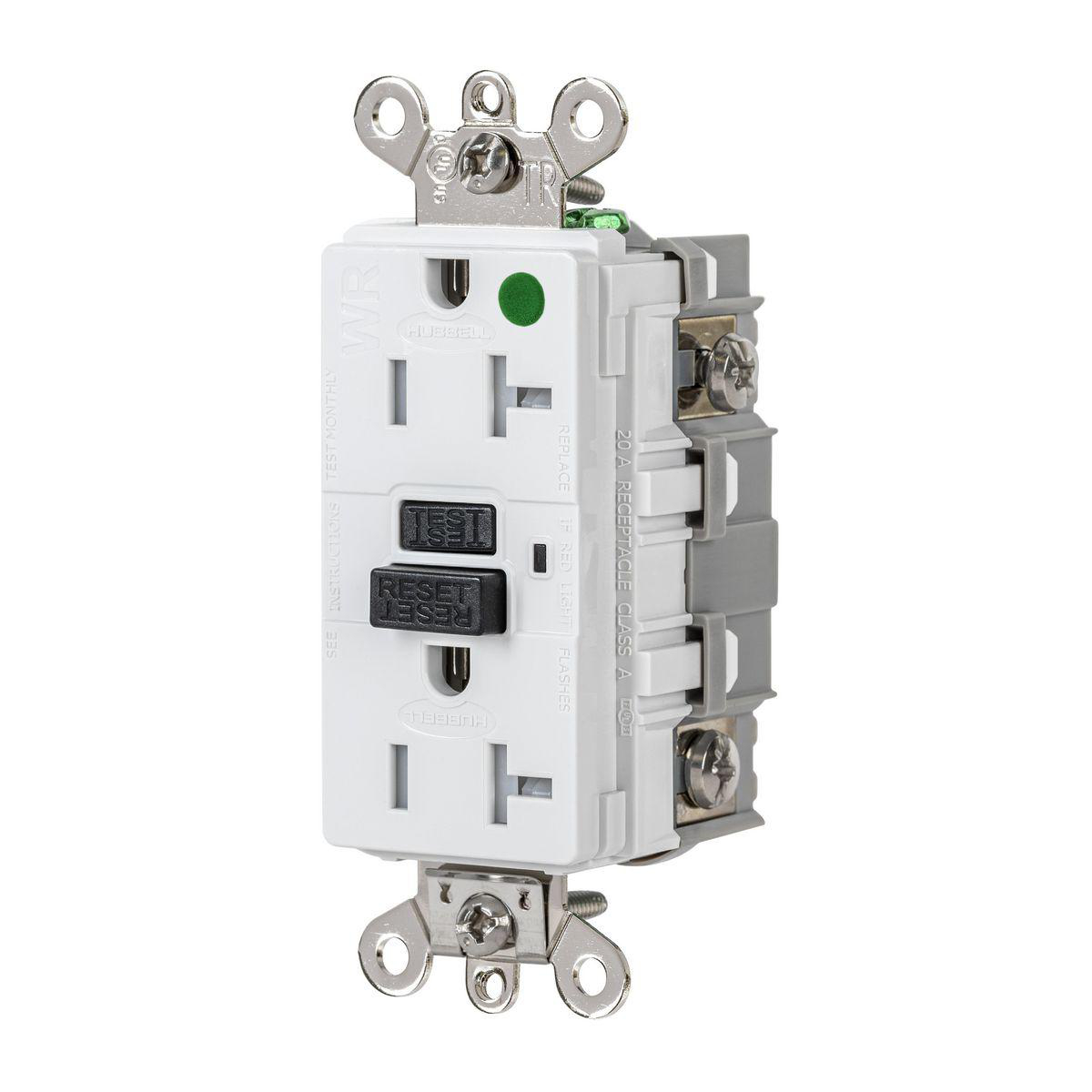 Product image for 20A 125VAC INDUSTRIAL TRWR GFR HG WHITE