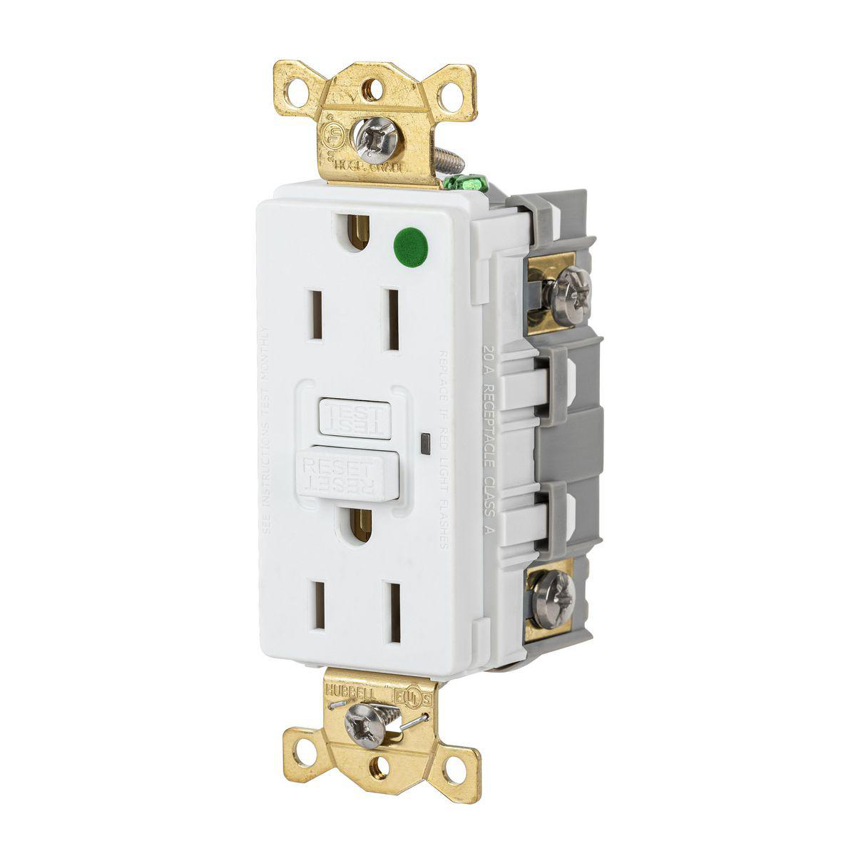 Product image for 15A 125VAC COMM HG GFR WHITE