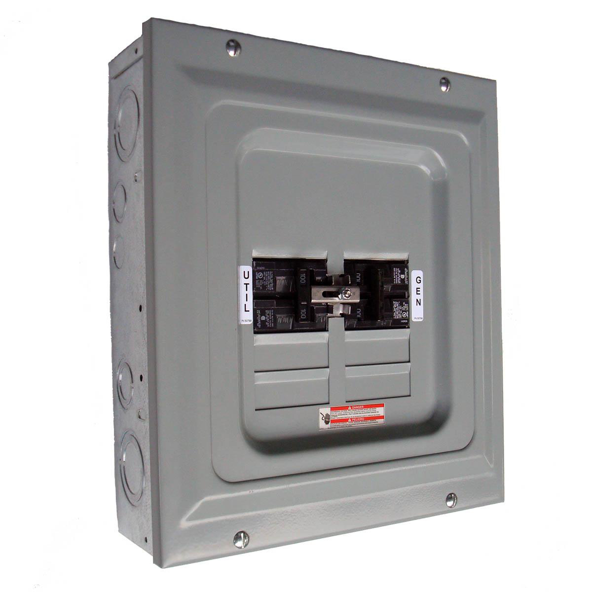 Product image for Switch manual transfer NEMA-1 2-pole single-load 100A
