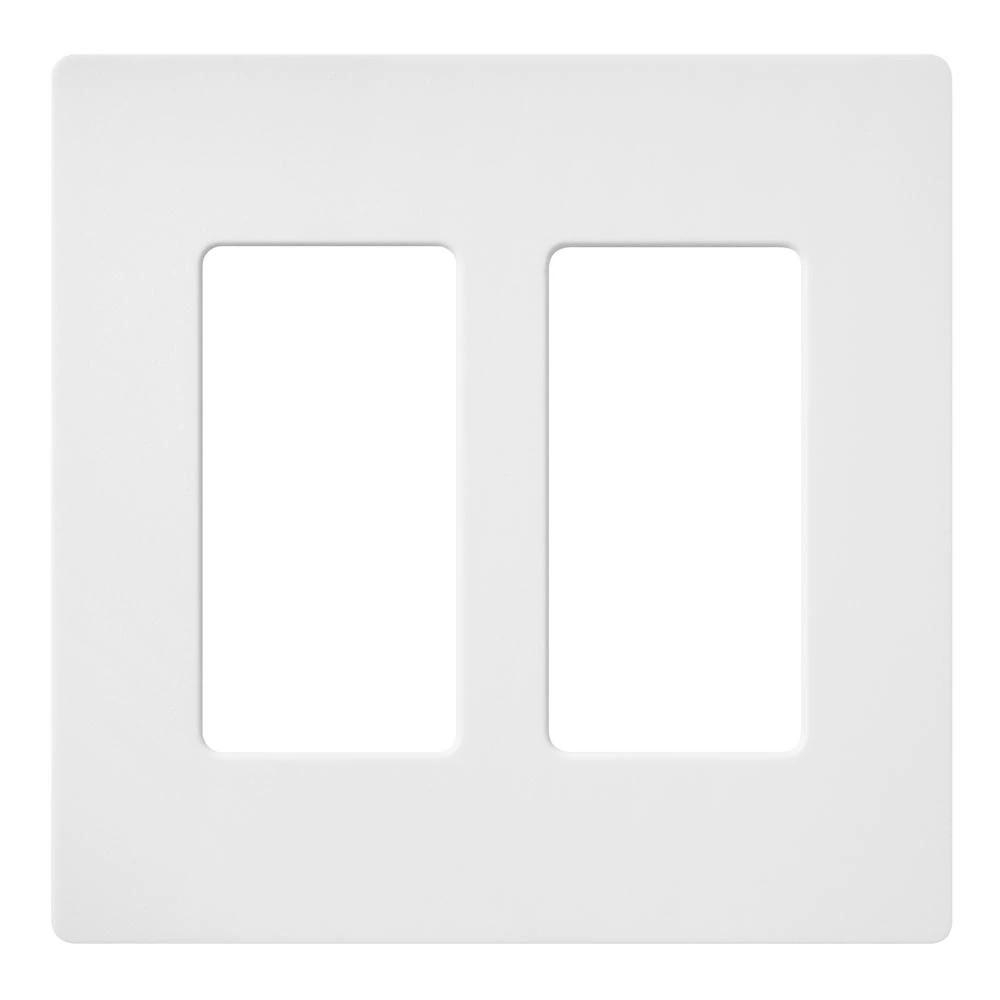 Product image for Wallplate 2 gang designer snow