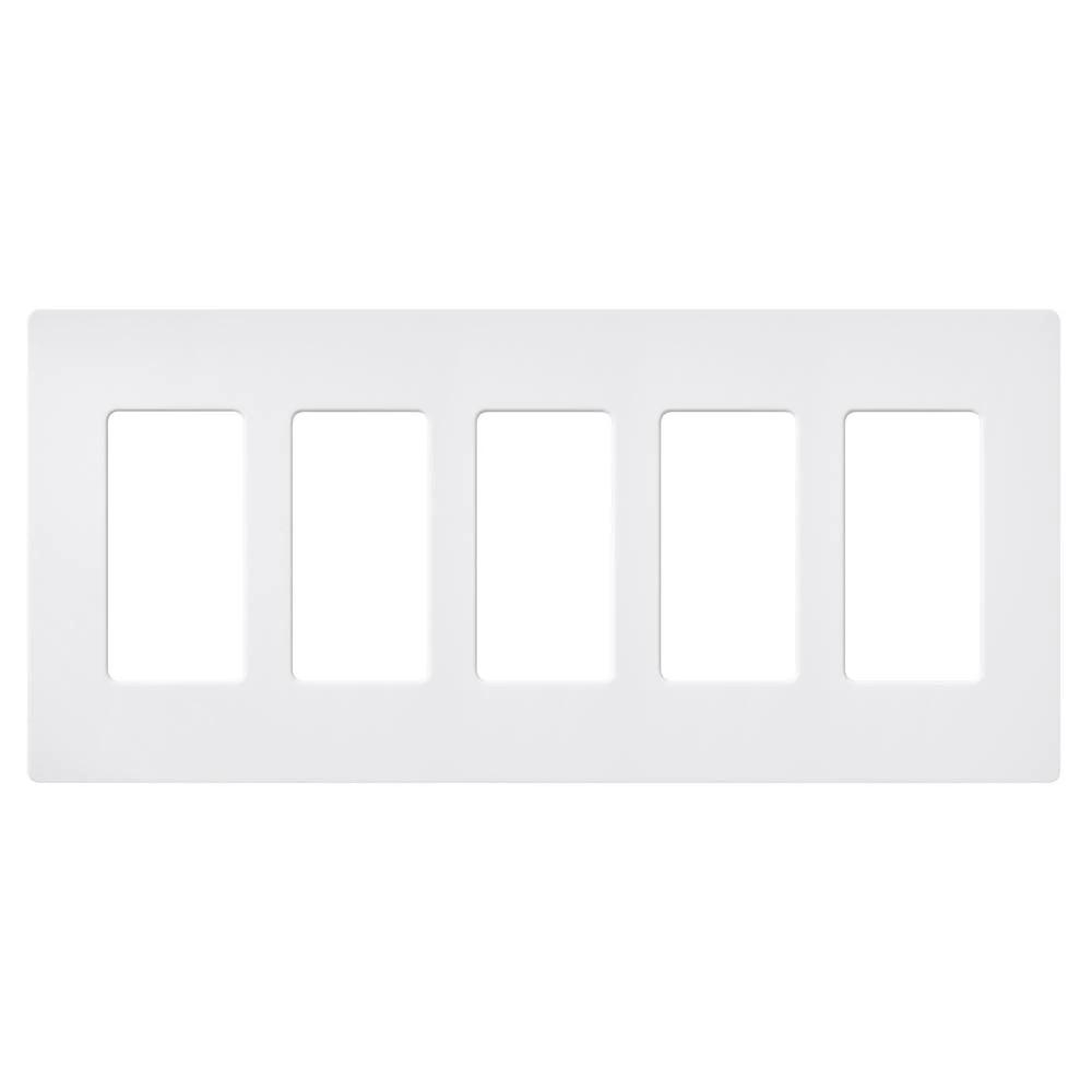 Product image for Wallplate 5-gang snow