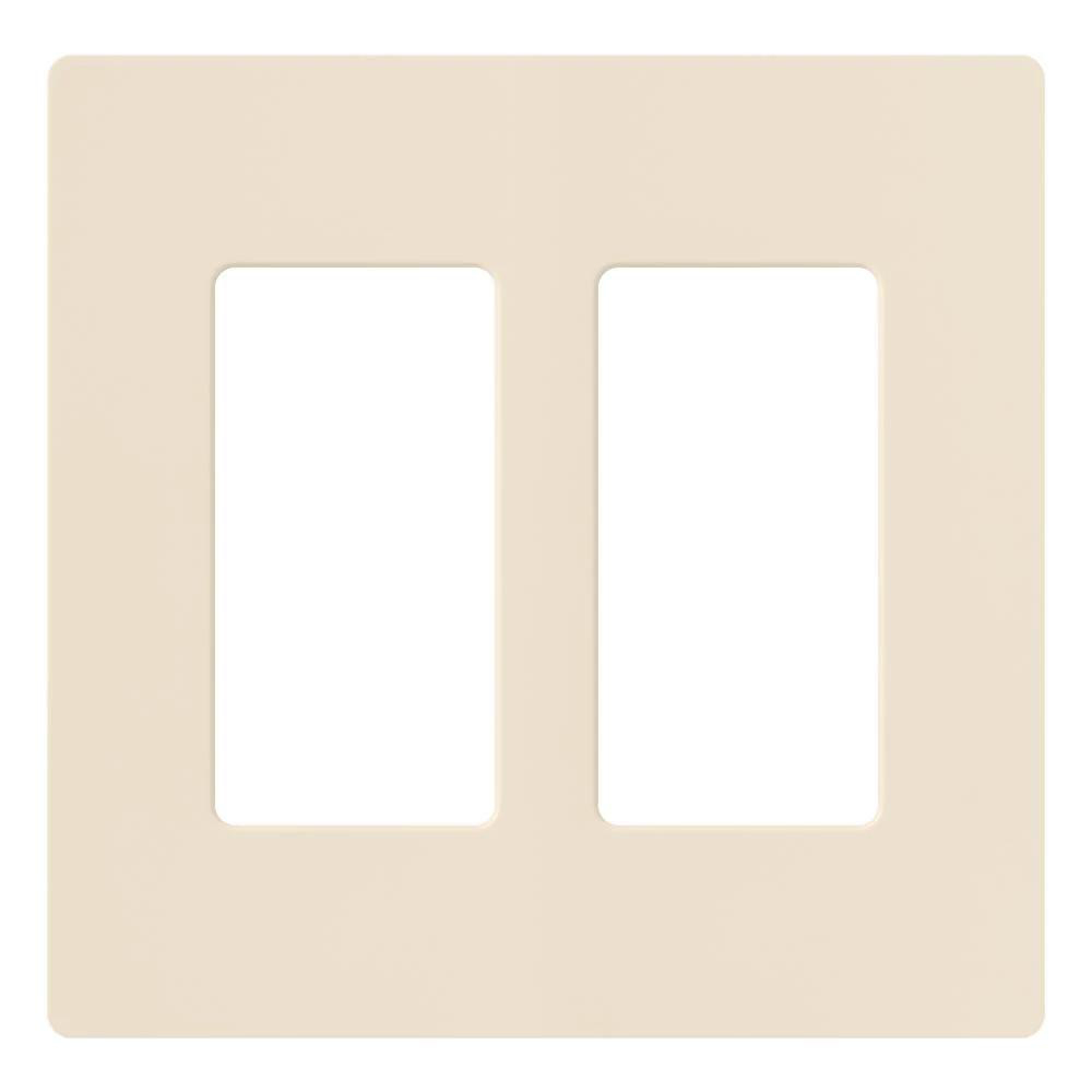 Product image for Cover plate designer 2 gang claro almond