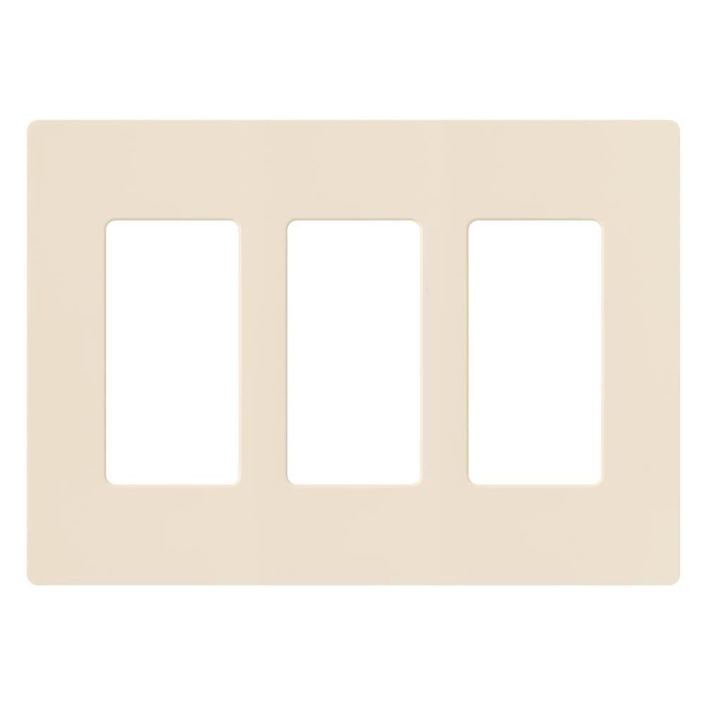 Product image for Cover plate designer 3 gang claro almond