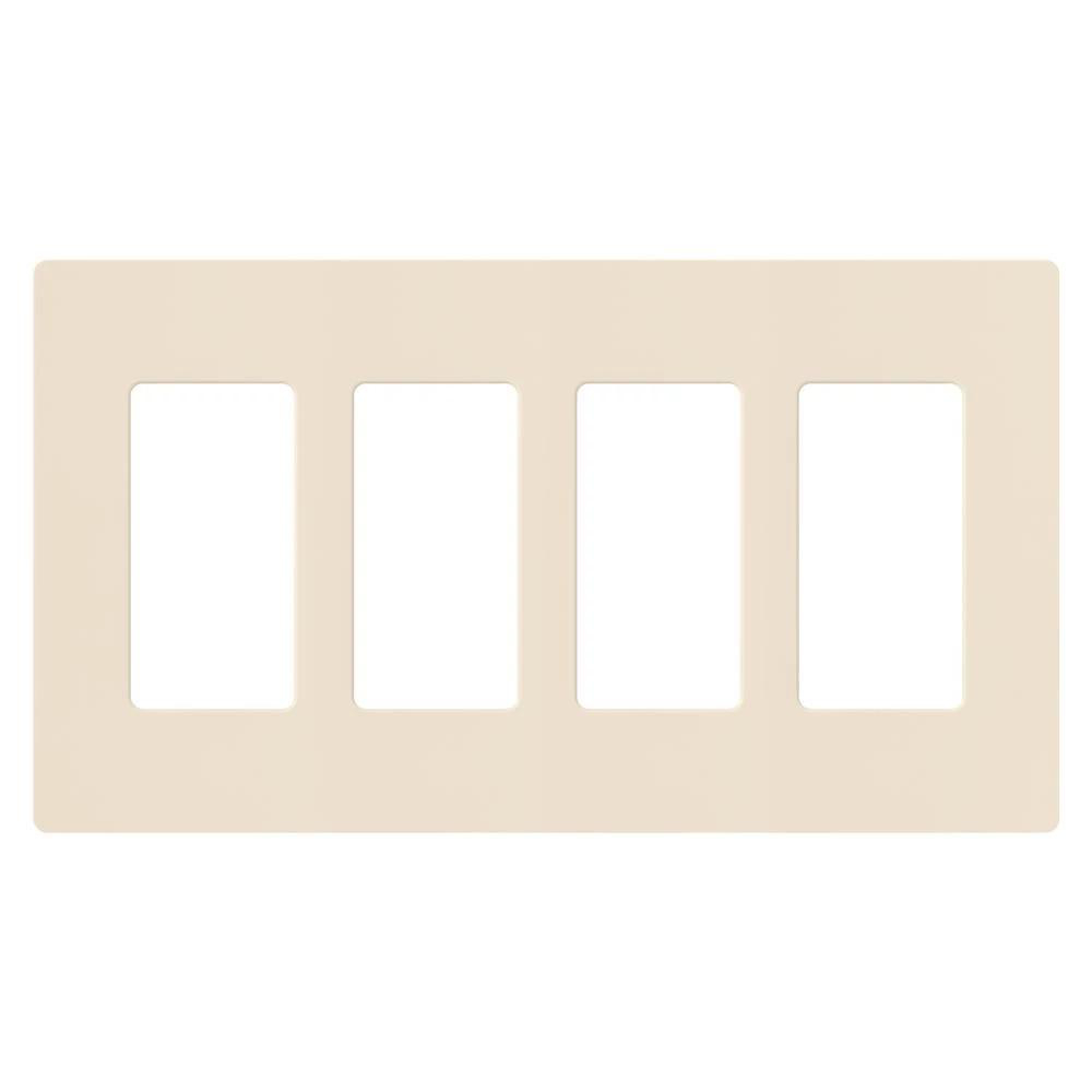 Product image for Cover plate designer 4 gang claro almond
