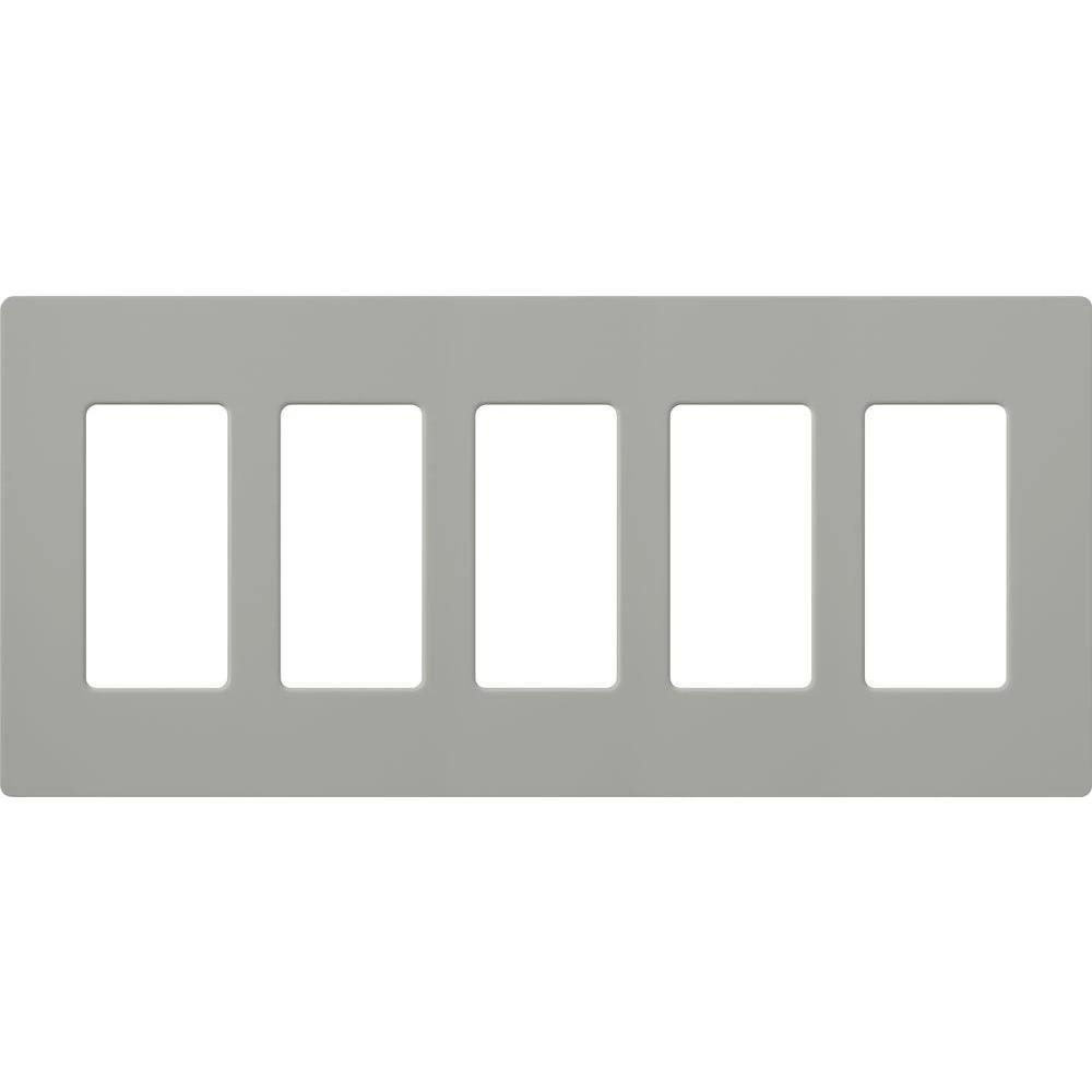 Product image for Wallplate 5-gang gray