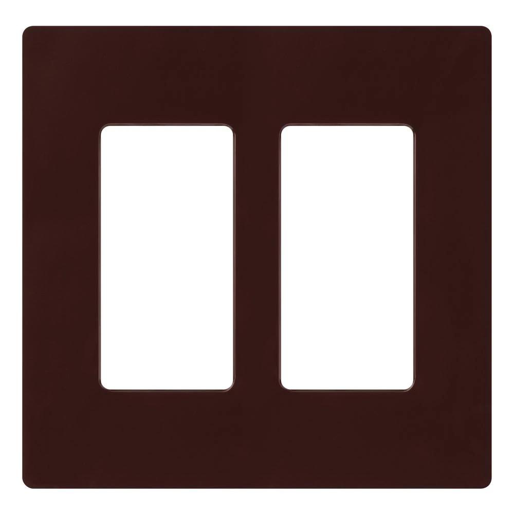 Product image for Wallplate 2-gang brown