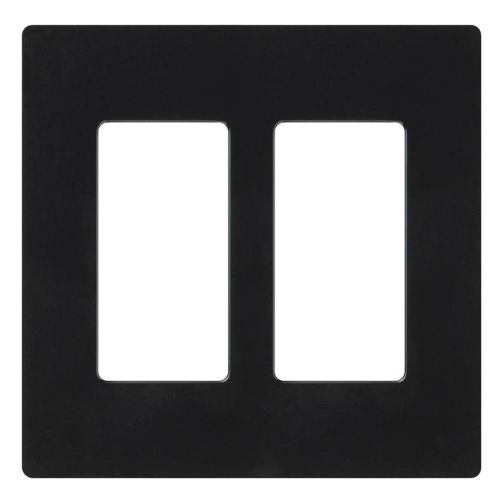 Product image for Cover plate designer 2 gang claro black