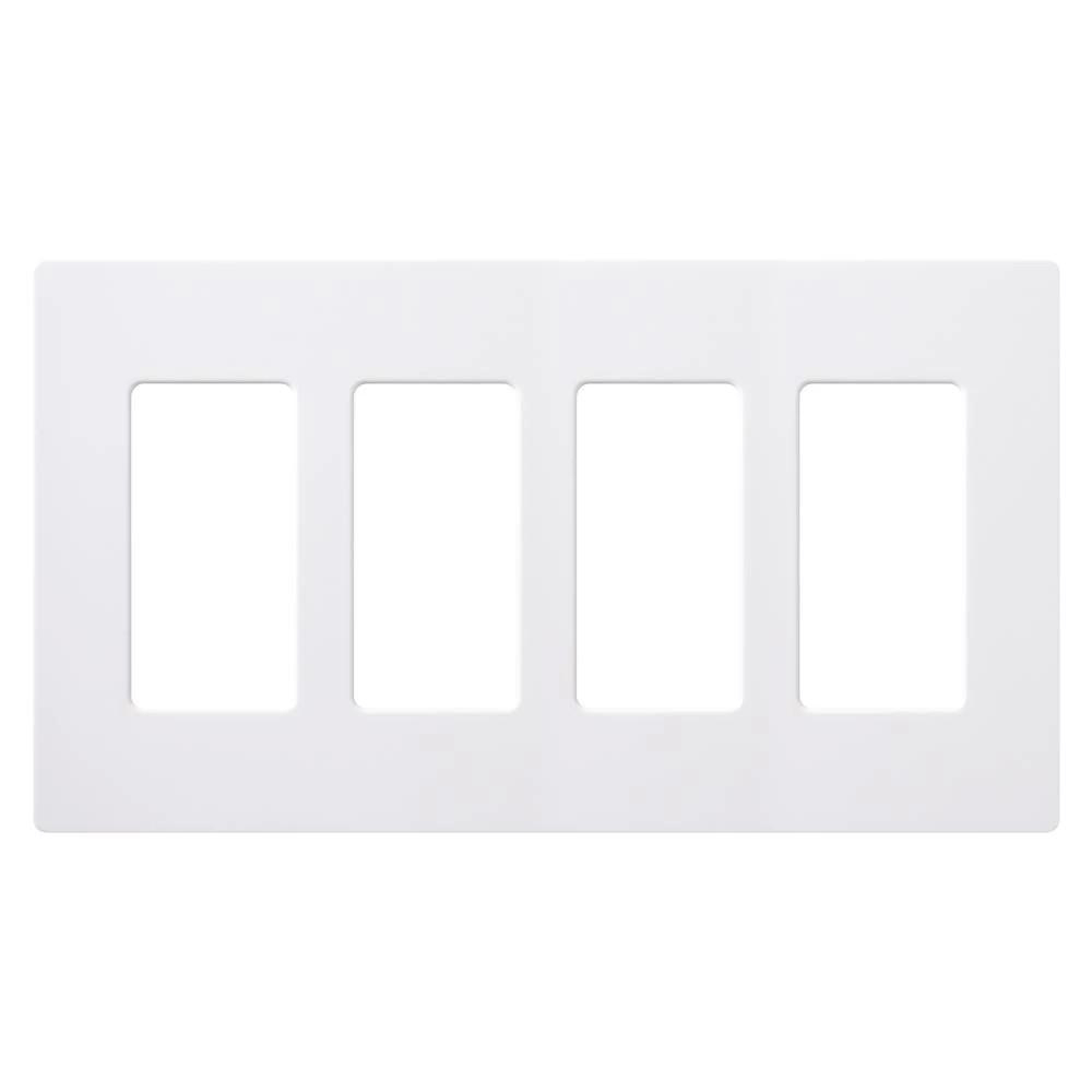 Product image for Cover plate designer 4 gang claro white