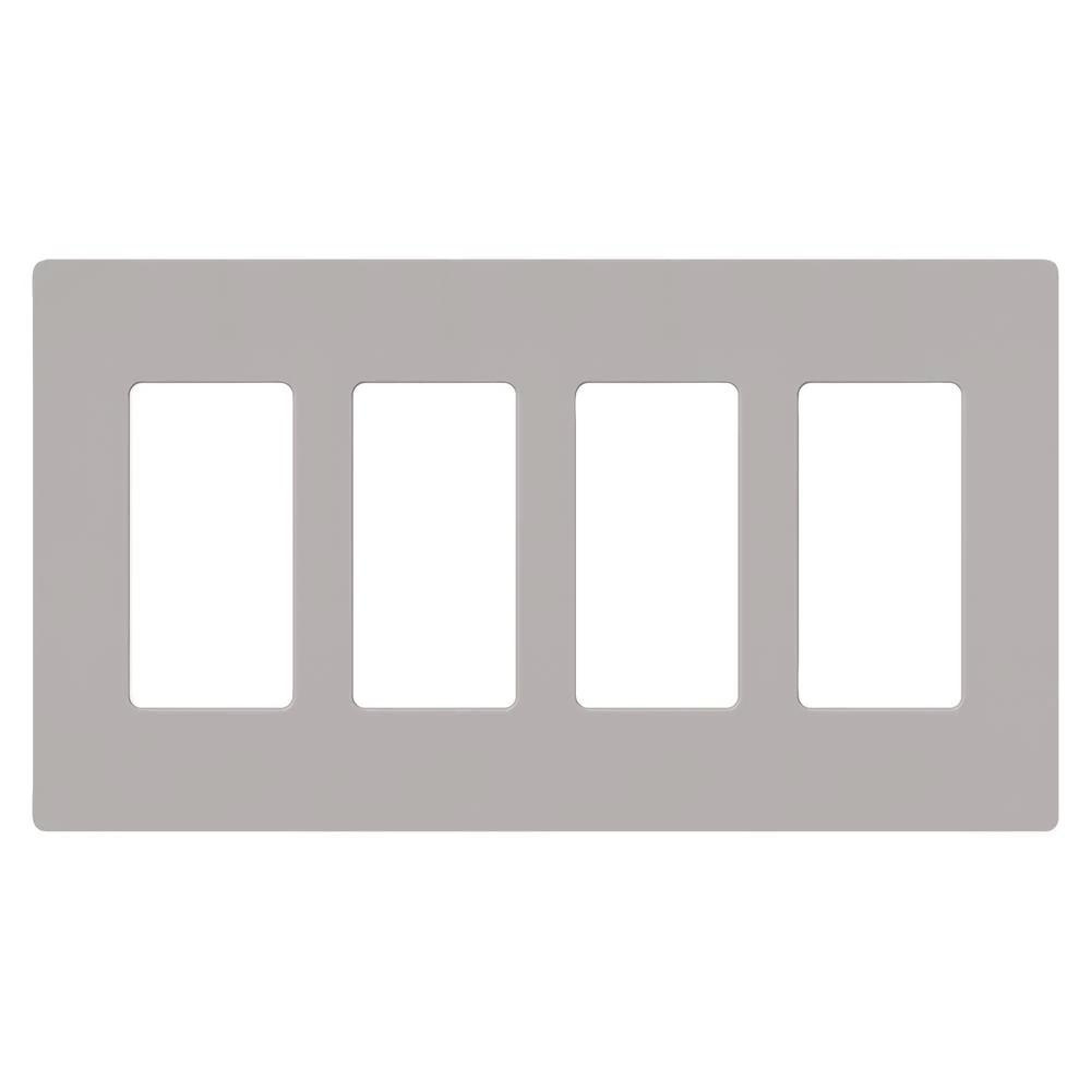 Product image for Wallplate 4-gang gray