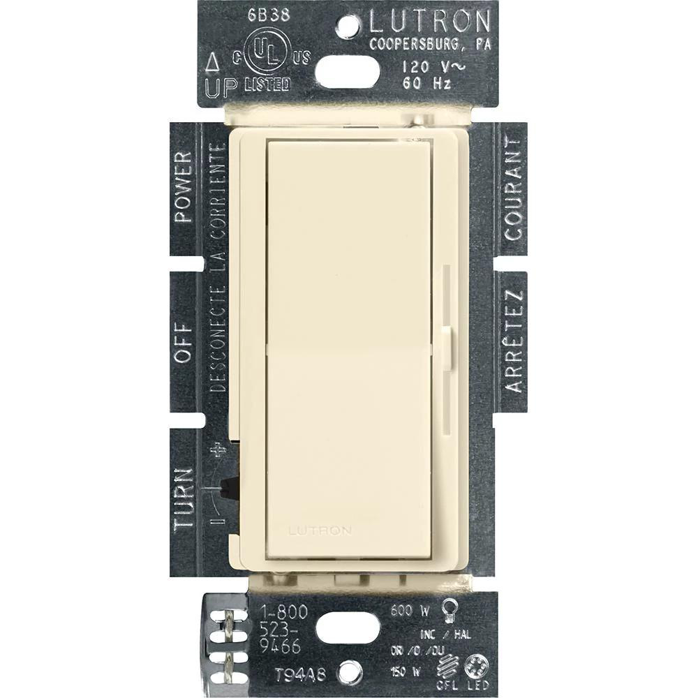 Product image for LUTRON DVCL-153P-AL DIMMER LED SINGLE OR 3 WAY 150W ALMOND