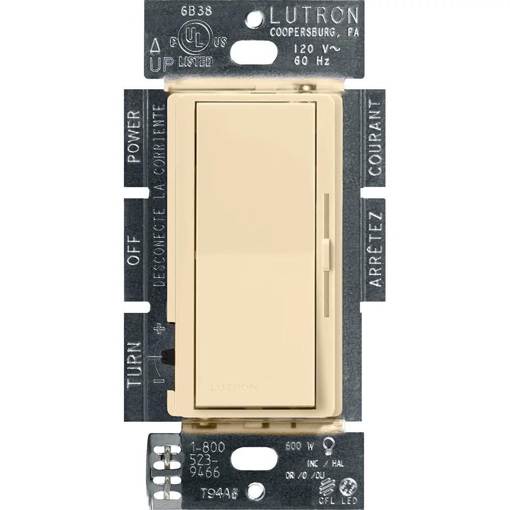 Product image for LUTRON DVCL-253P-IV DIMMER DIVA 1POLE 3WAY SWITCH 250W CFL/LED OR 600W INC/HAL IVORY