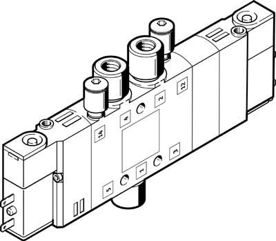 Product image for CPE10-M1BH-5/3GS-QS6-B solenoid valve