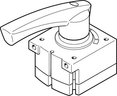 Product image for VHER-H-B43E-B-G18 hand lever valve
