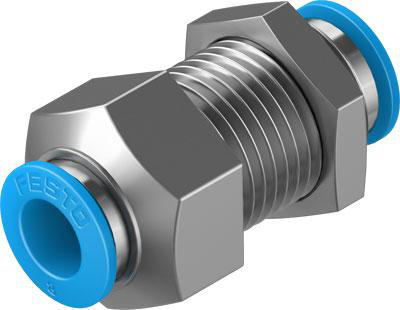 Product image for QSS-8-F push-in bulkhead connector