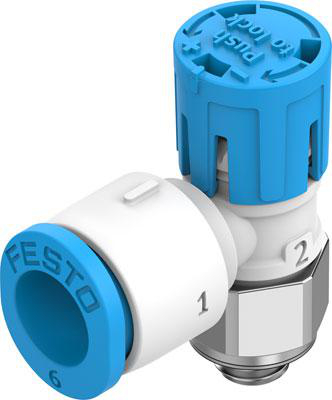 Product image for VFOE-LE-T-M5-Q6 one-way flow control valve
