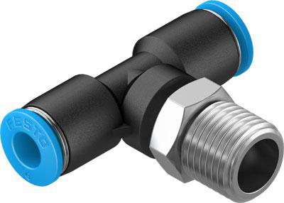 Product image for QST-1/4-6-100 push-in T-fitting