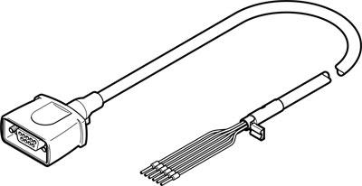Product image for NEBM-S1G9-E-2.5-Q5-LE6 motor cable