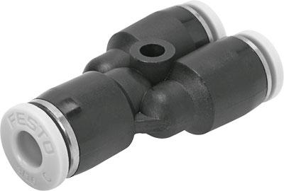 Product image for QBY-5/16T-1/4-U push-in Y-connector