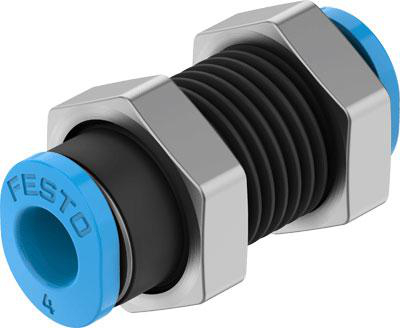 Product image for QSMS-4 push-in bulkhead connector