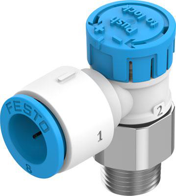 Product image for VFOE-LE-T-R18-Q8 one-way flow control valve