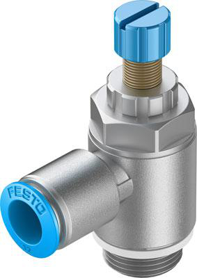Product image for GRLA-1/2-QS-12-RS-D one-way flow control valve
